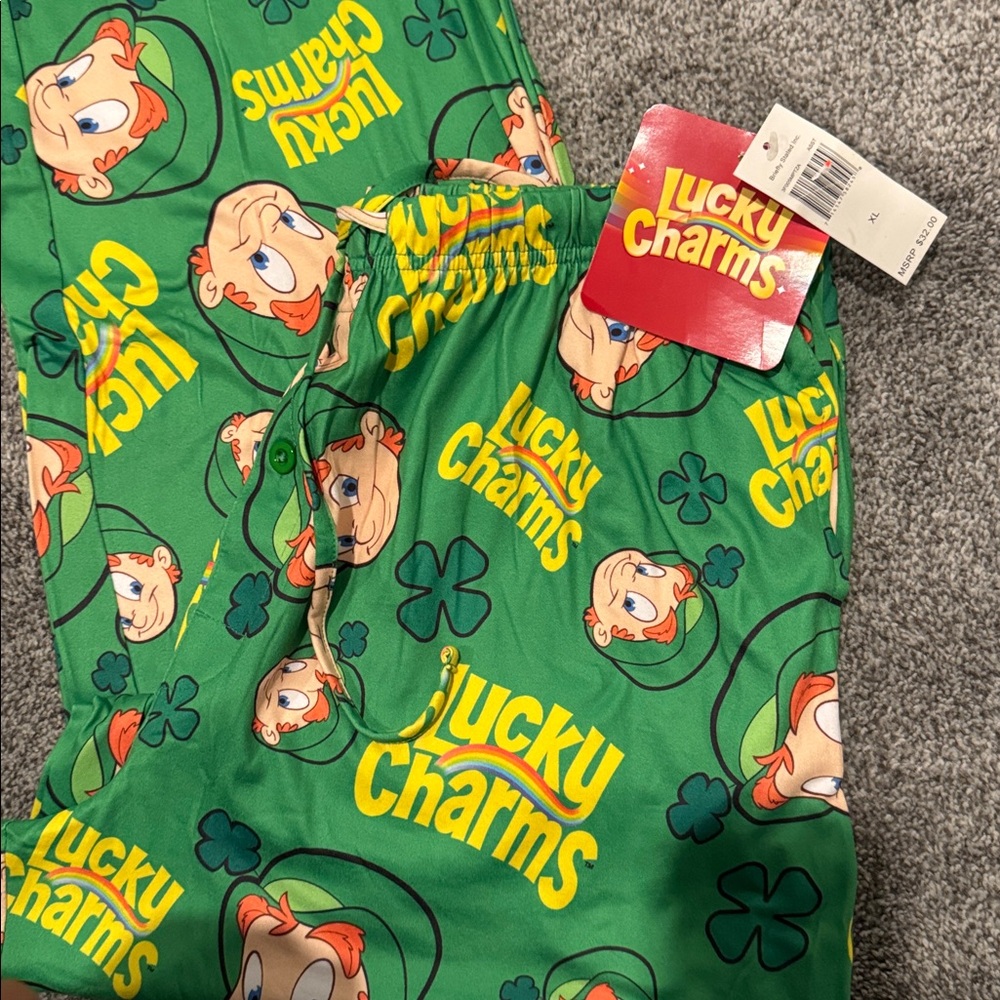 Lucky Brand Green Cartoon Pajama Pants - Picture 2 of 2